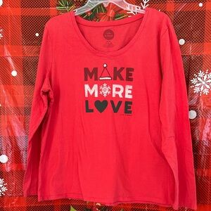 Life Is Good Festive Red Long Sleeve Tee